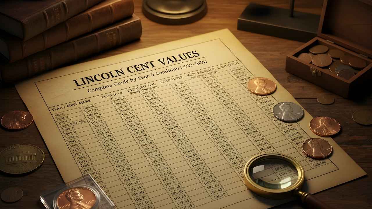 Lincoln Penny Value Chart by Year and Condition Guide