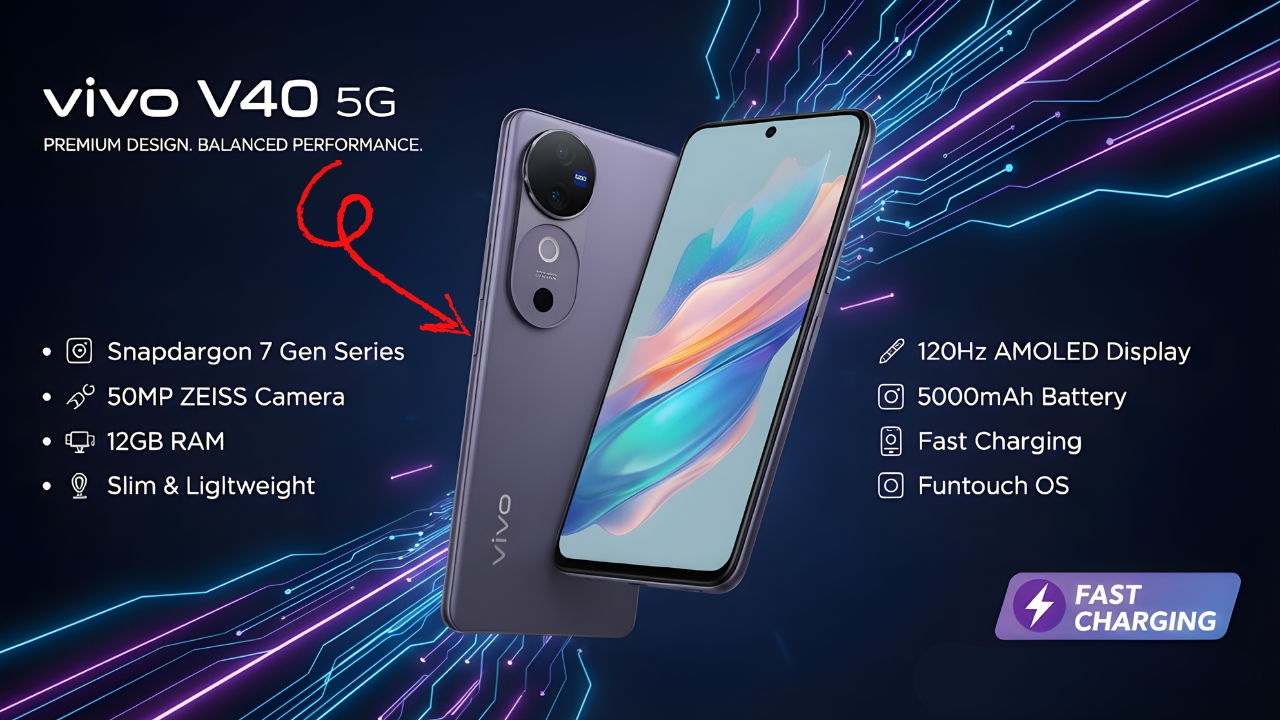 Vivo V40 5G Launnch Brings Premium Design and Smooth Performance Without the Flagship Price