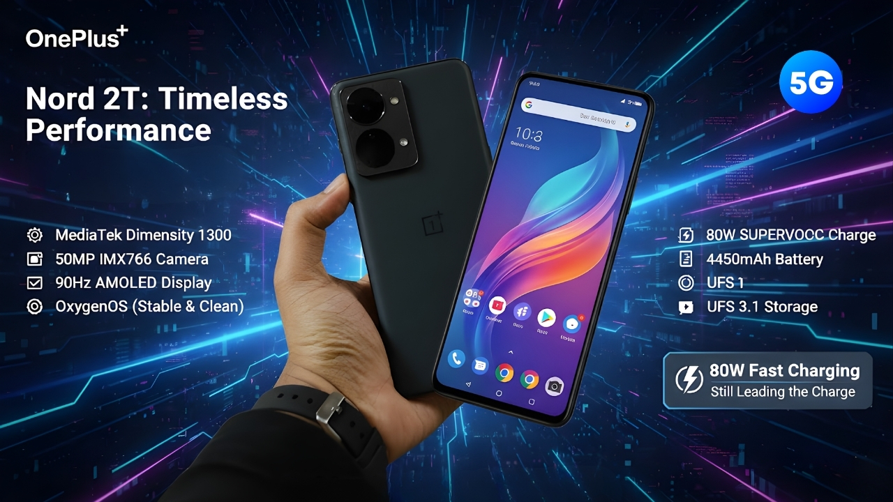 OnePlus Nord 2T Launch With 120Hz AMOLED display and 50MP Sony IMX766 Camera